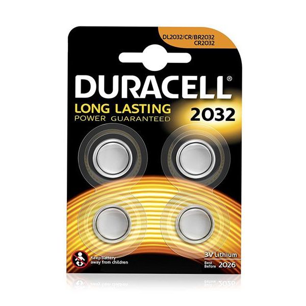 Duracell 3V Lithium 2032 Knopfzelle 4er Pack
