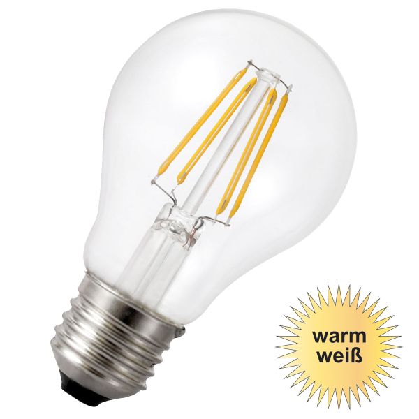 LED Birne E27, 6W, 750lm warmweiß Filament