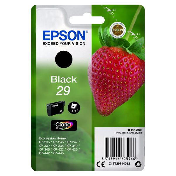 original Epson Tintenpatrone 29 schwarz / T29814012