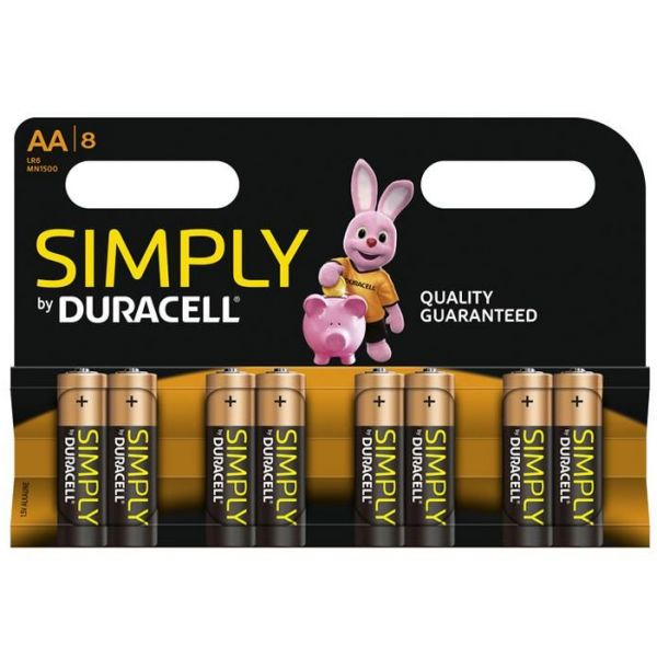 Duracell Simply LR6/AA (Mignon) 8 Batterien 1,5V