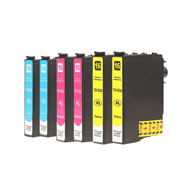 6er Farb-Set Druckerpatronen alternativ zu Epson T1632, T1633, T1634