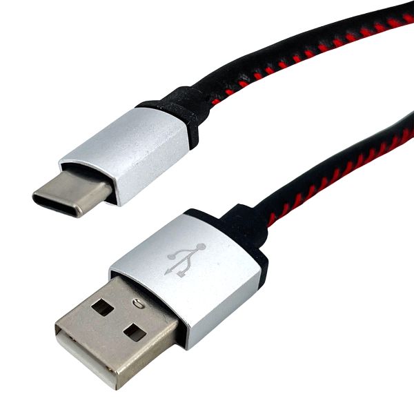 USB-Ladekabel A Stecker auf USB Typ C 0,9m schwarz