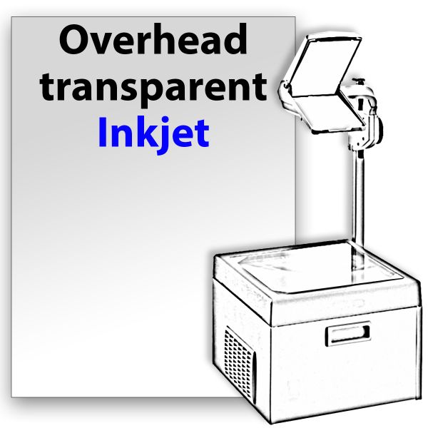 Overheadfolie f. Inkjet-Drucker, 100 Blatt