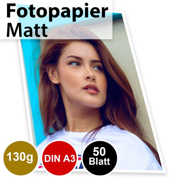 130g Mattes Foto-Papier Din A3, 50 Blatt
