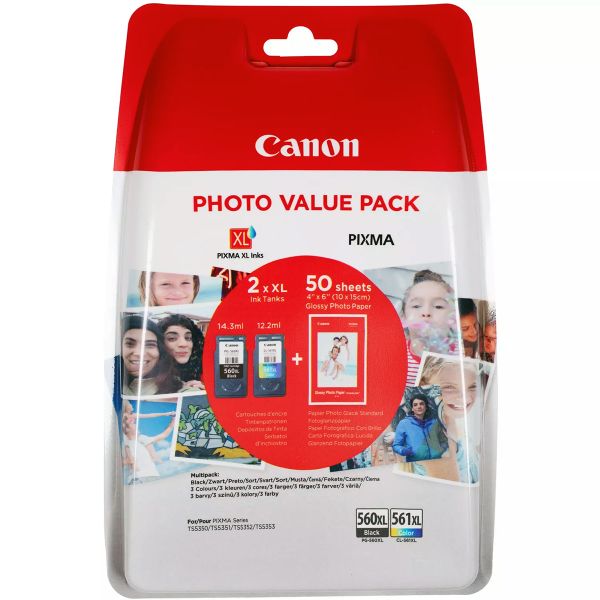 Original Canon Photo-Value-Pack, PG-560XL + CL-561XL