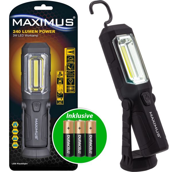 Maximus WKL-012 LED Arbeitsleuchte inkl. Batterien