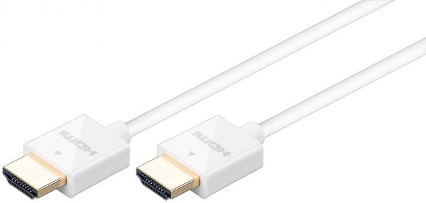 HDMI Kabel 1.5m, weiß, super slim m. Ethernet