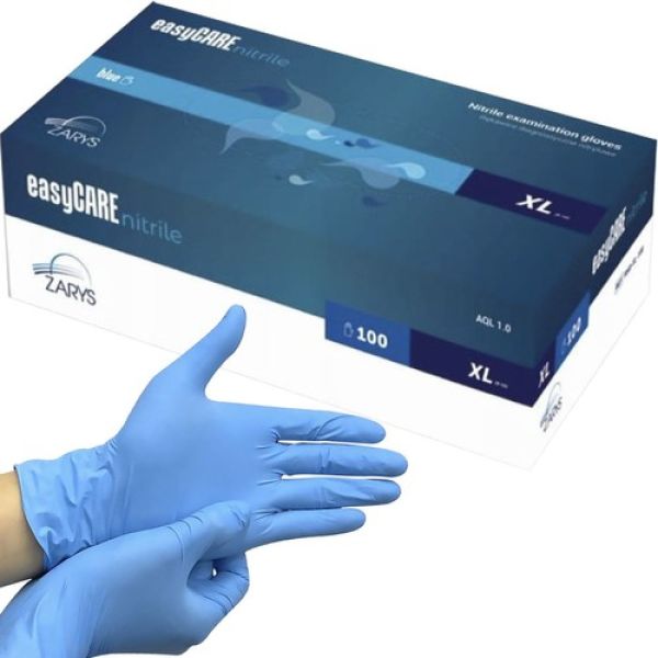 100 Schutzhandschuhe Einmalhandschuhe Nitril XL, blau