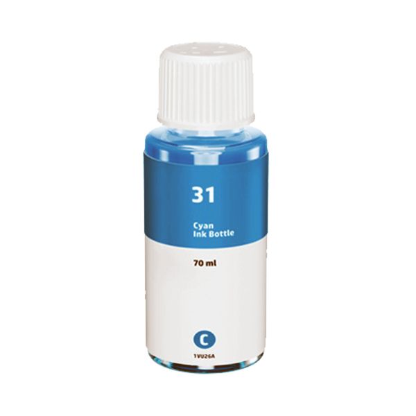 Nachfüll-Tinte Cyan 70 ml alternativ zu HP 31 / 1VU26AE