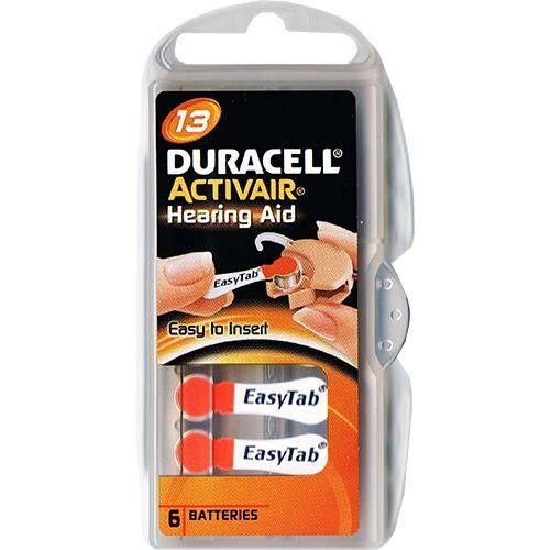 Hörgerätebatterie Duracell EasyTab 6 Stück V 13