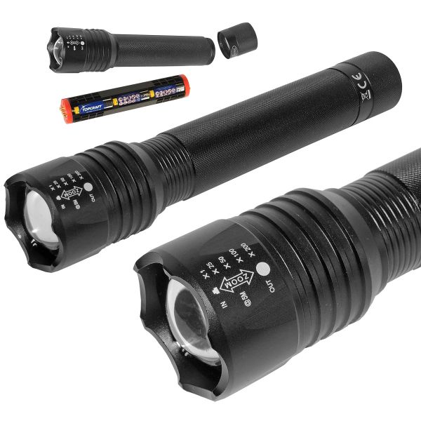 LED-Taschenlampe TACTICAL 10W, 1000lm IP44