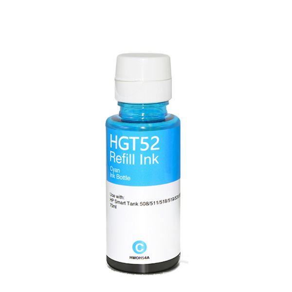 Nachfüll-Tinte Cyan 70 ml alternativ zu HP 52 / M0H54AE