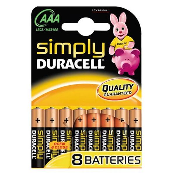 Duracell Simply LR03/AAA (Micro) 8 Batterien 1,5V