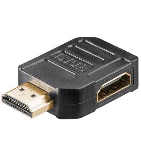 HDMI-Adapter, Bu.-St., rechtwinklig, Goldkontakte