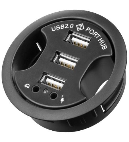 USB 2.0 Verteiler 3fach mit Audio-Buchsen