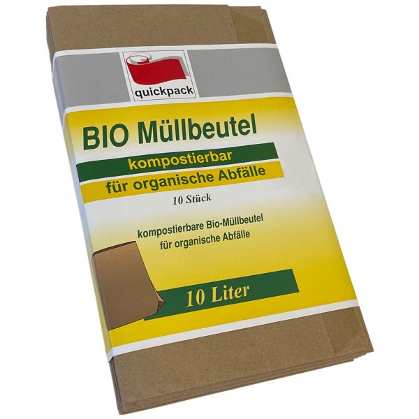 10 Bio-Müllbeutel 10l 35cm*35cm, Papier