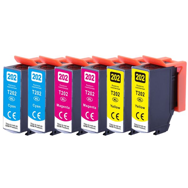 6er Farb-Set Druckerpatronen alternativ zu Epson 202XL