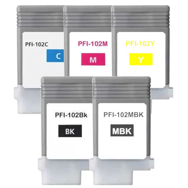5 Patronen kompatibel zu PFI-102